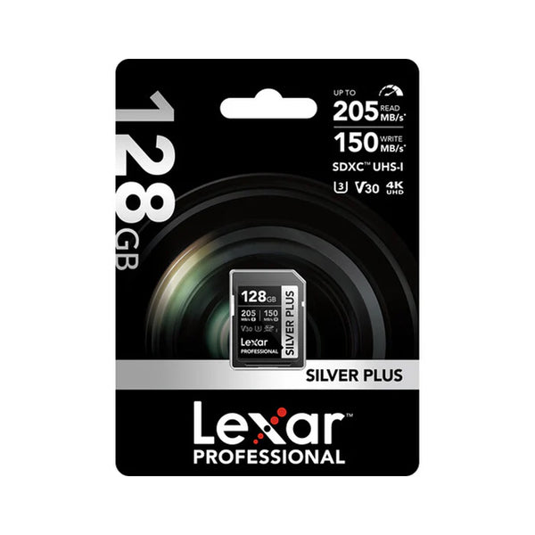 Lexar Scheda SD 128GB Silver Plus V30 Lexar Scheda SD 128GB Silver Plus V30